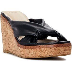 Faux Leather Twisted Knot Wedges sz 8 and 9